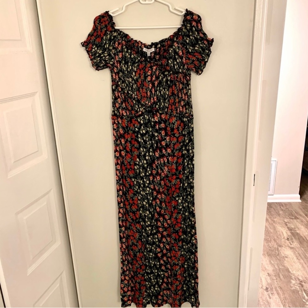 Floral Off-Shoulder Maxi Dress
